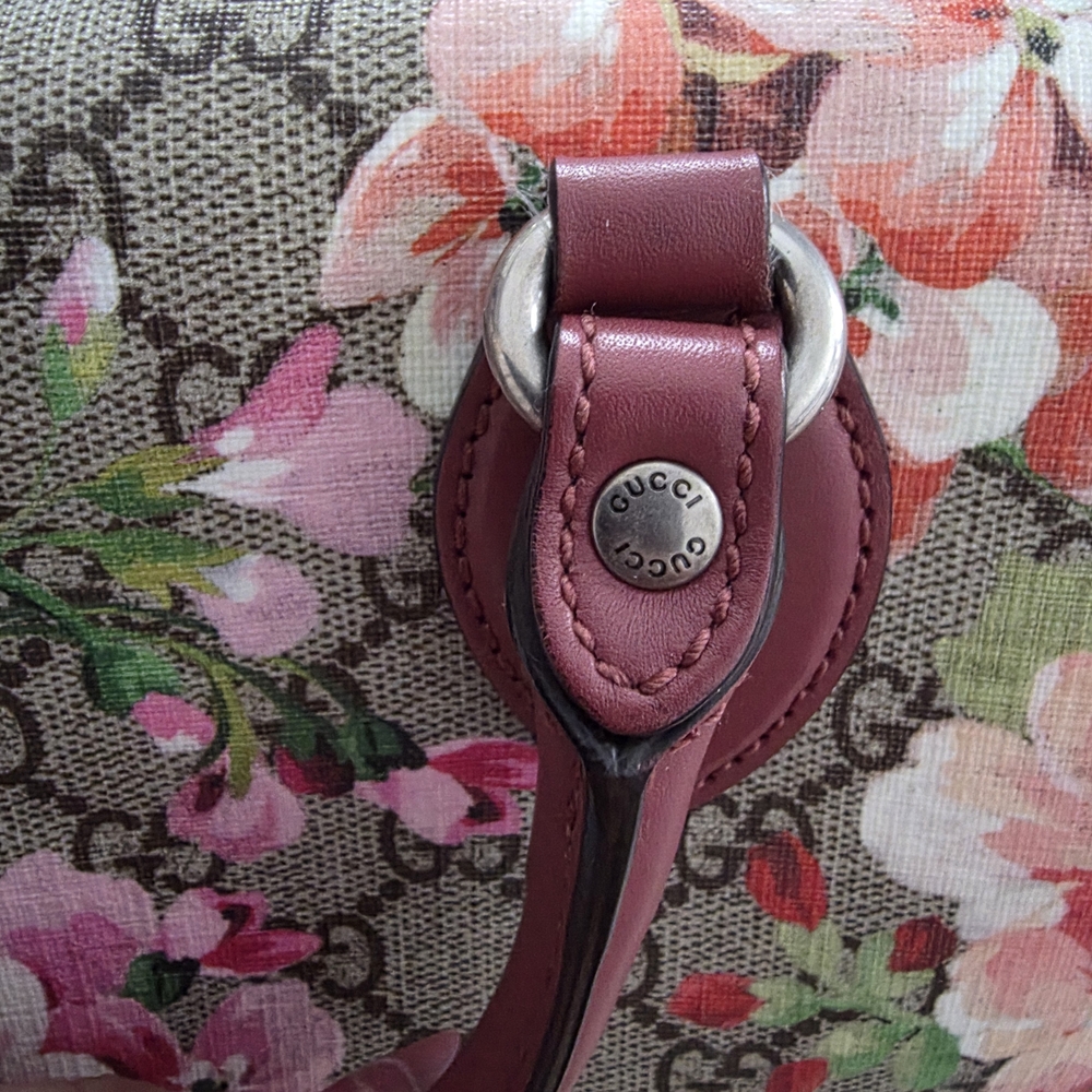 Gucci Floral Canvas Women's Bag - Pink and Brown - Picture 7 of 9